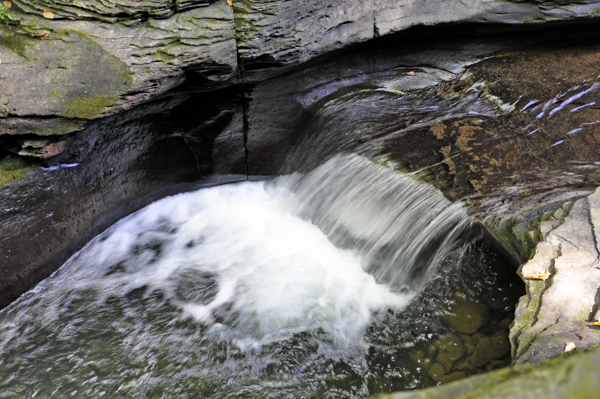 a small waterfall